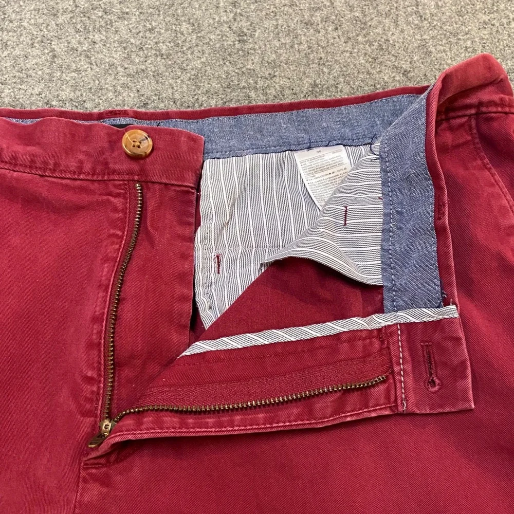 Banana Republic Aiden Short Men 36 Burgundy Red Slim Fit Chino Cotton 10